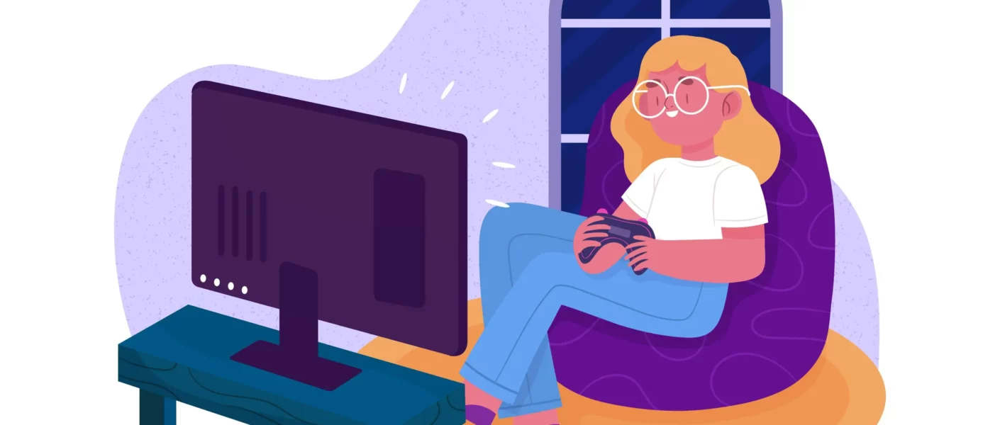 femme jouant à des jeux vidéos - jeux accessibles