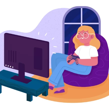 femme jouant à des jeux vidéos - jeux accessibles
