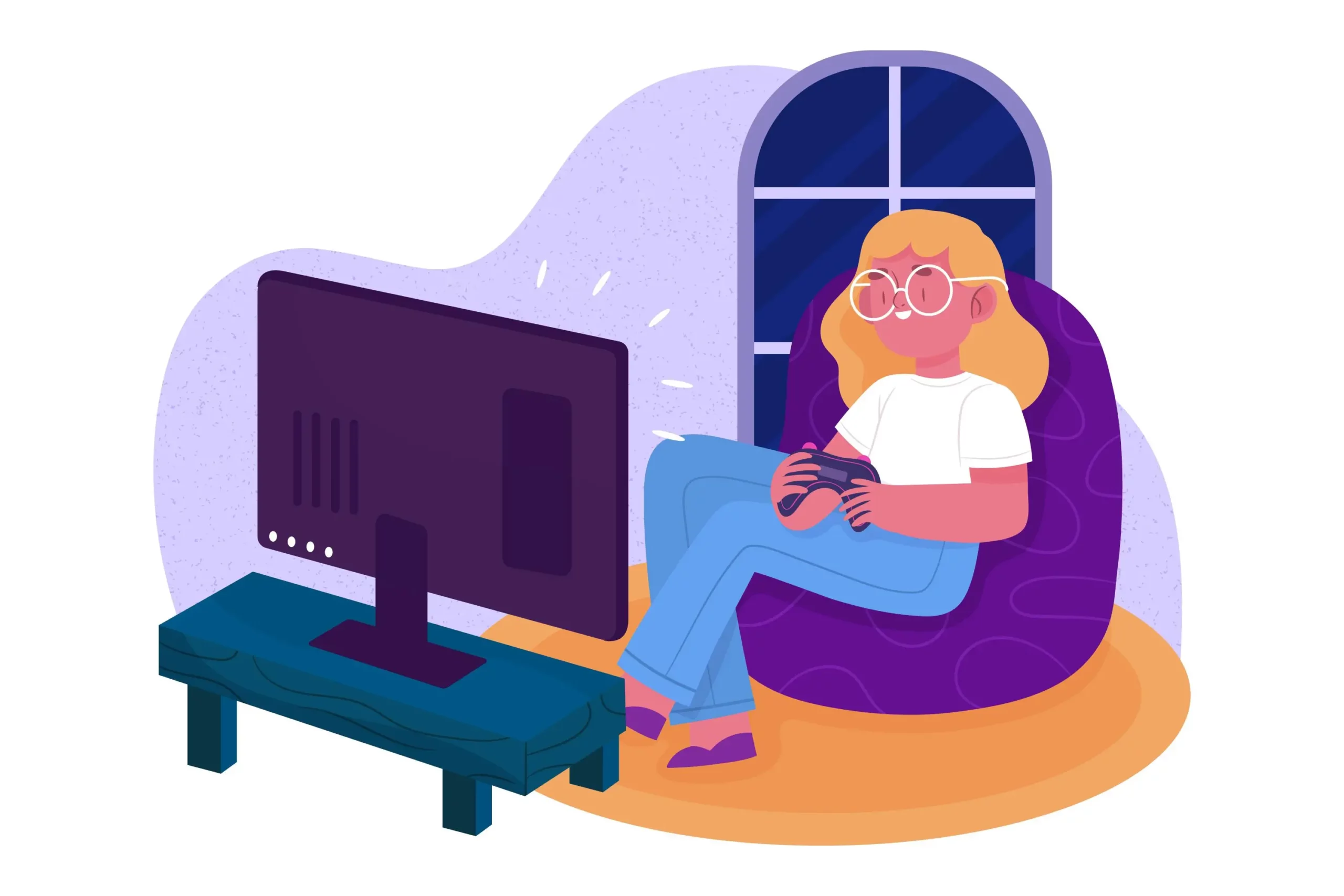 femme jouant à des jeux vidéos - jeux accessibles