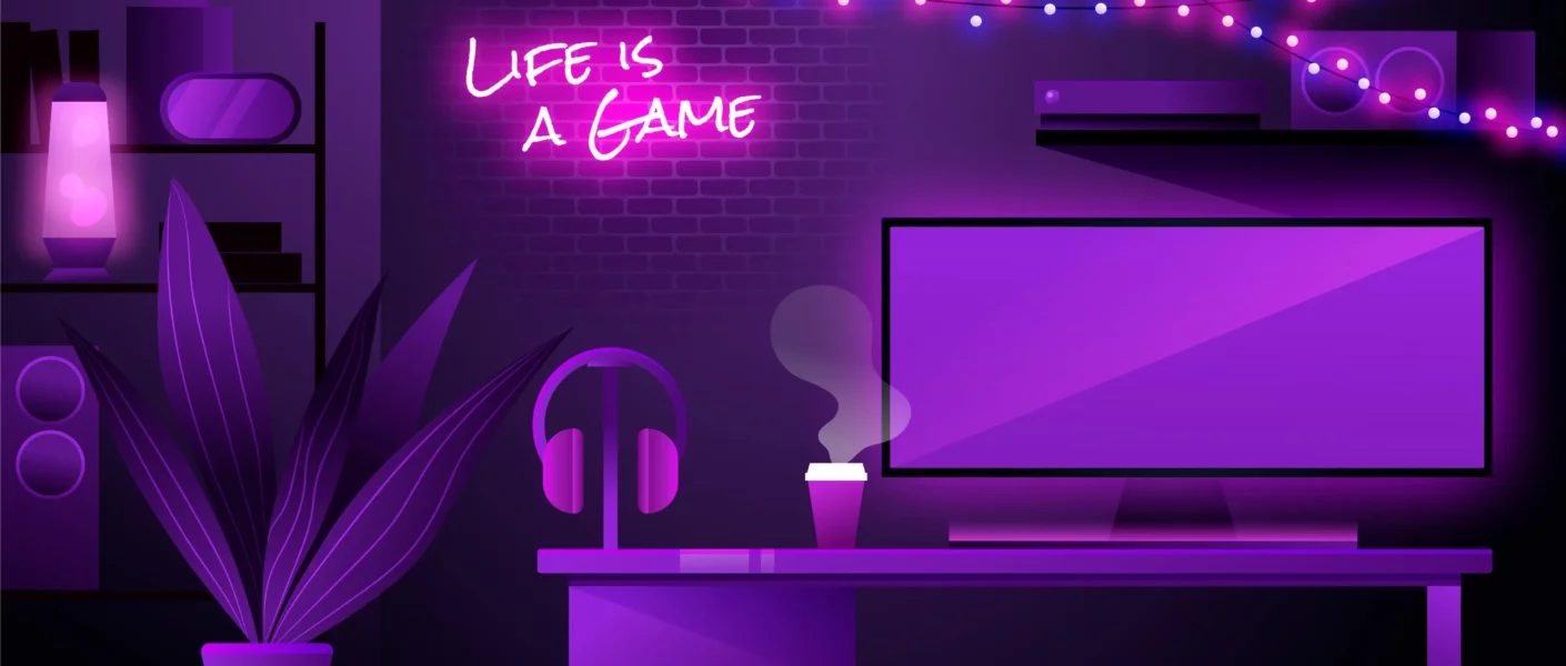 Set up de gaming violet