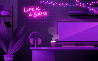 Set up de gaming violet