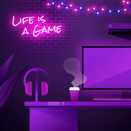 Set up de gaming violet