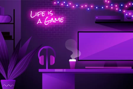 Set up de gaming violet
